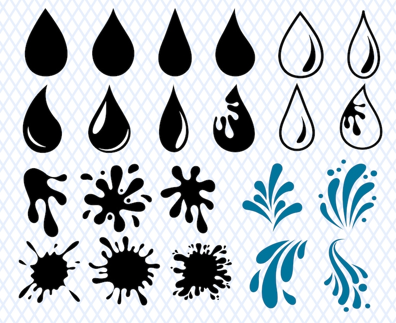 Water Droplet Svg Water Splash Svg Water Drops Svg Rain Drops Svg Water Droplet Cricut Water Drop Vector Water Drop Clip Art Teardrop Svg image 1