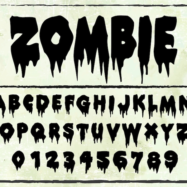 Halloween Font Svg Ttf  Zombie Font Horror Font Scary Font Creepy Font Spooky Font Drip Font Alphabet Happy Halloween Font Drip Font Style