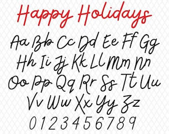 Christmas Font Happy Holidays Font Christmas Font Monogram Christmas Script Santa Font Christmas Font TTF SVG PNG Farmhouse Font Cricut Font
