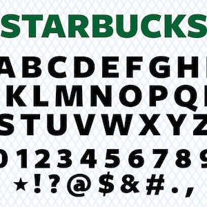 Block Font Ttf Svg Starbucks Letters Font Block Letters Font Block Font Svg Block Font Cricut Silhouette Glowforge Basic Font Serif Font