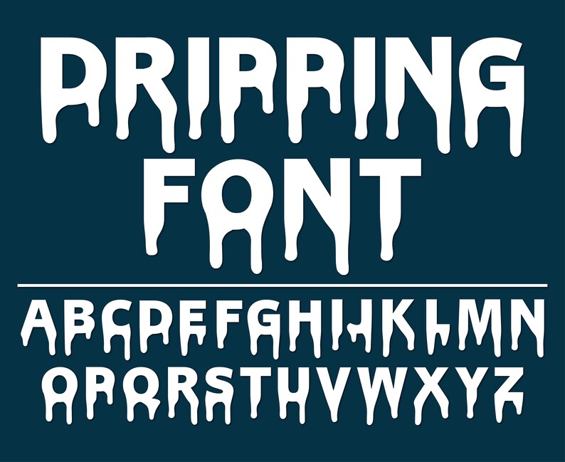 Drip Font Bundle Dripping Font Dripping Letters Blood Dripping Font ...