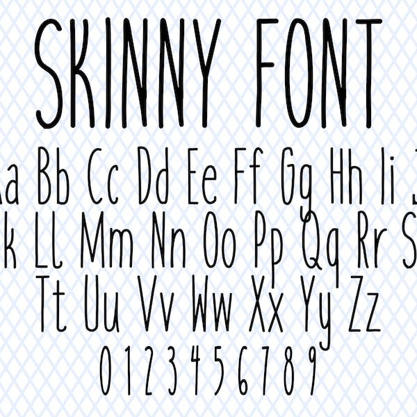 Skinny Font Thin Font Tall Font Tall Skinny Font Ttf Svg Png Files For Cricut Silhouette Thin Script Font Thin Line Font Thin Font