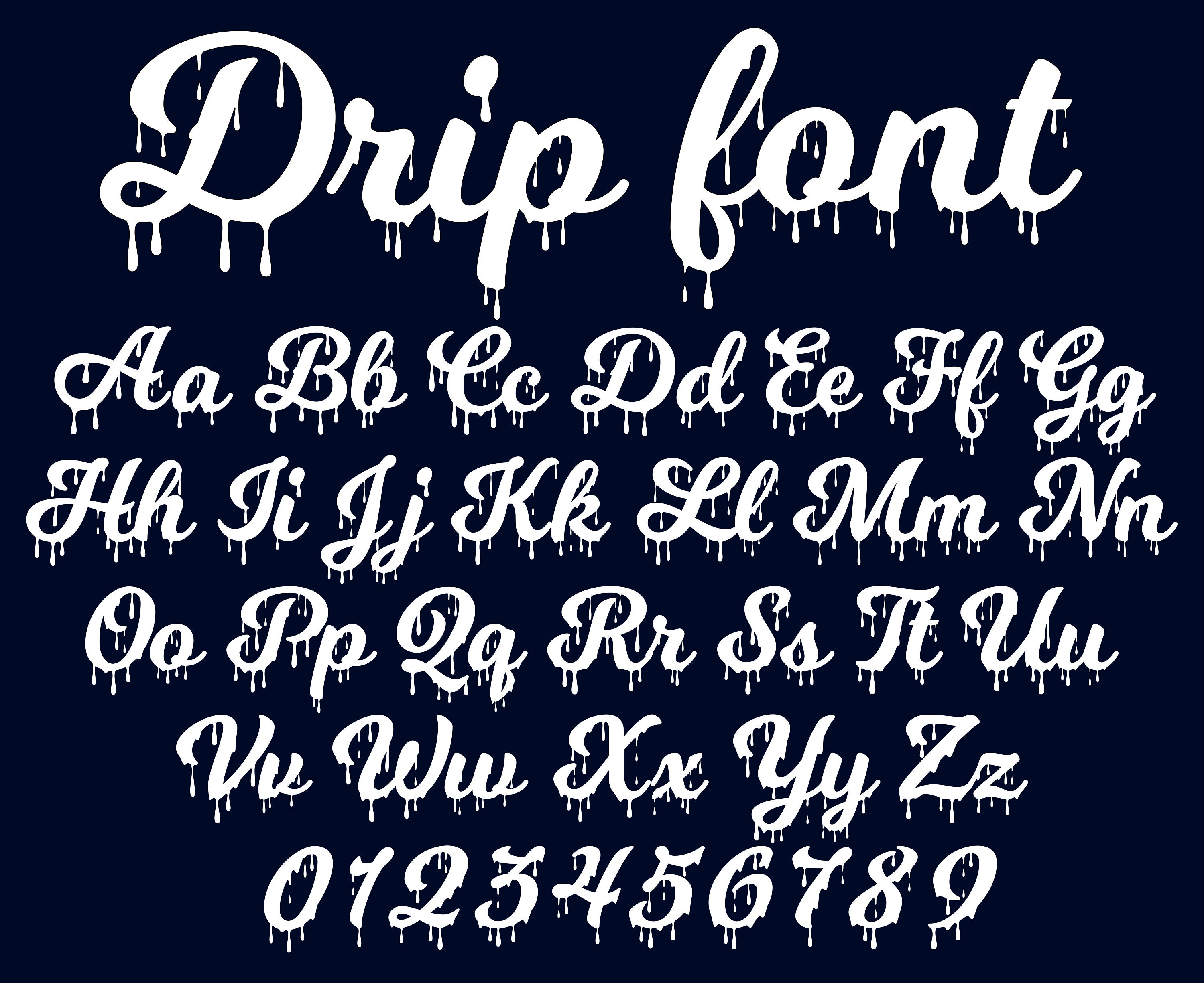 Dripping Letters Font
