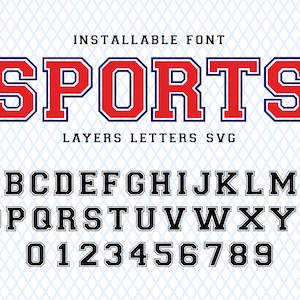 Varsity Font Ttf Svg Varsity Font Layered Svg College Font Varsity Font ...