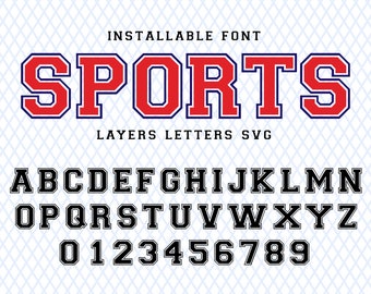 Varsity Font Ttf Svg Varsity Font Layered Svg College Font Varsity Font Svg Sport Font Baseball Font Football Font Varsity Font Cricut