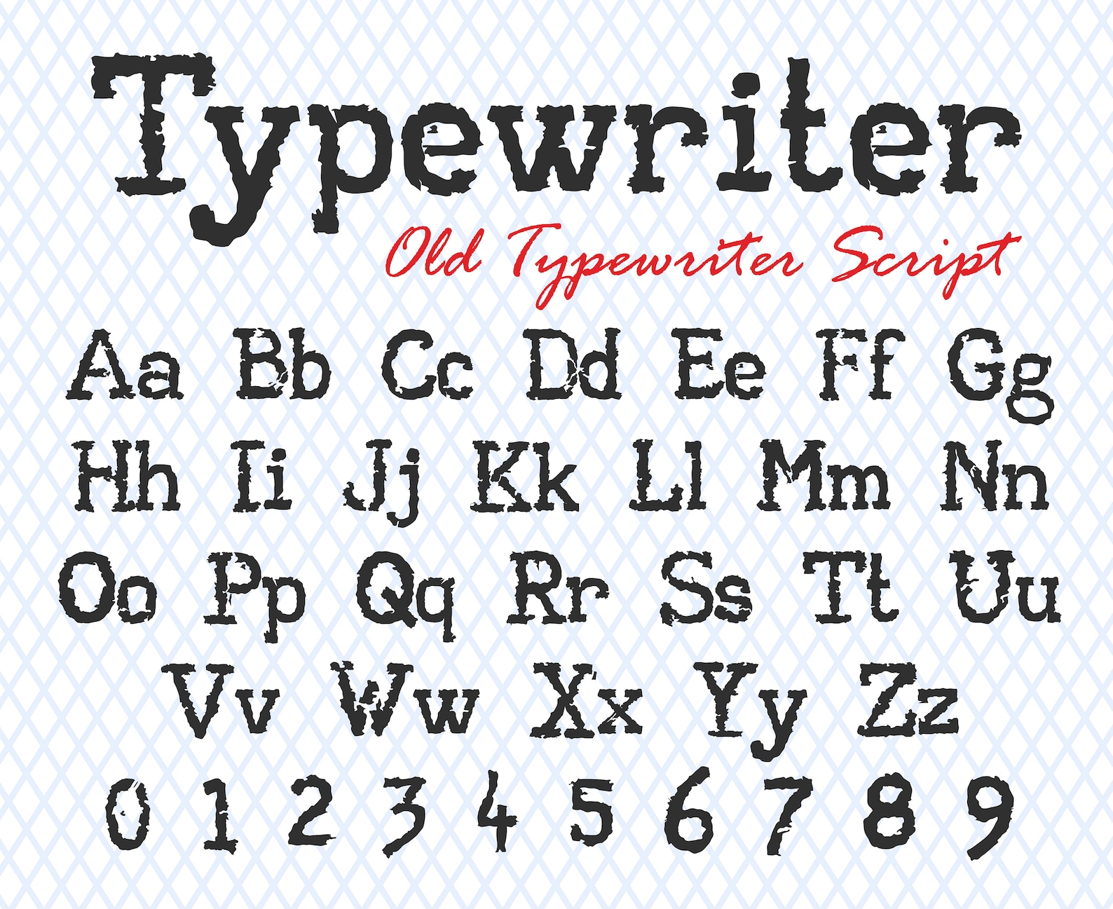 Typewriter Font Ttf Svg Old Typewriter Font Vintage Typewriter Font ...