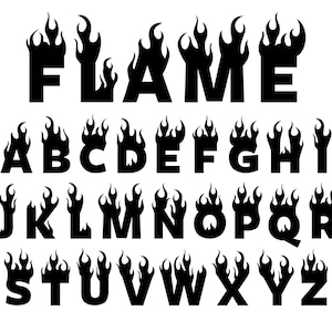 Flame Fonts Bundle Fire Letters Fonts TTF SVG Files Fonts Bundle Flame Monogram Fonts Blaze Fonts Fire Text Fonts Svg Fire Digital Fonts