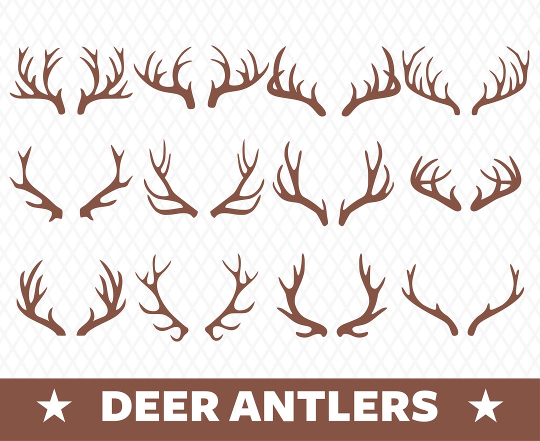 Antlers Svg Elk Antler Svg Deer Antlers Svg Reindeer Antlers Svg Christmas  Antlers Svg Floral Antler Svg Deer Horns Svg Antler Monogram Svg 