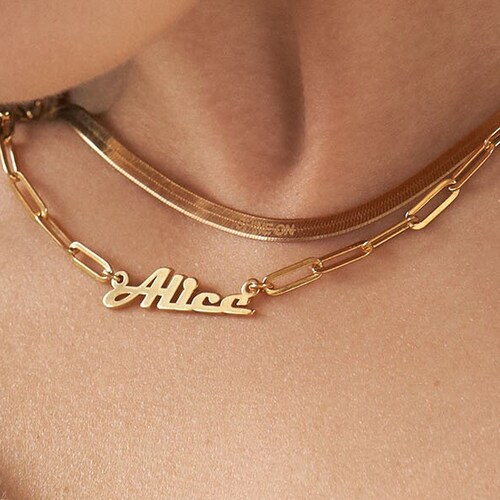 Say My Name Nameplate Necklace Link 