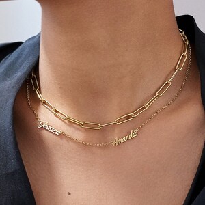 Chain Name Necklace 18K Gold 
