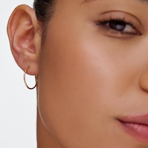Cher Small and Medium Hoop Earrings | Oak and Luna | 14K Solid Gold | Gift for Her | Mother's Day Gift