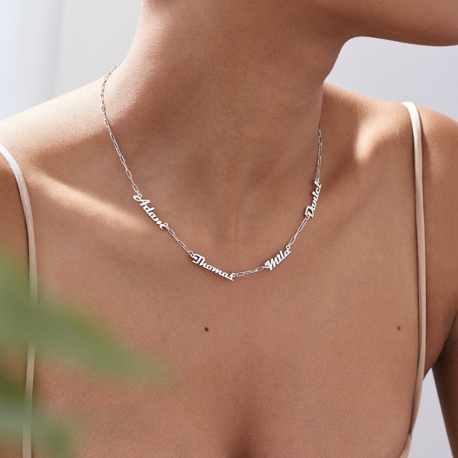 Link Chain Name Necklace 18K Gold 