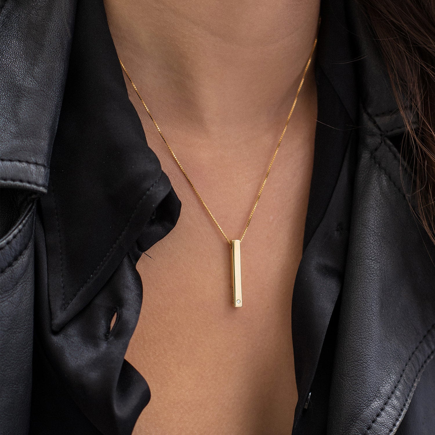 Oak and luna 2024 pillar bar necklace