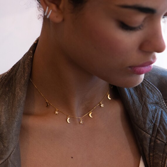 Dangle Charms Choker Necklace - Etsy