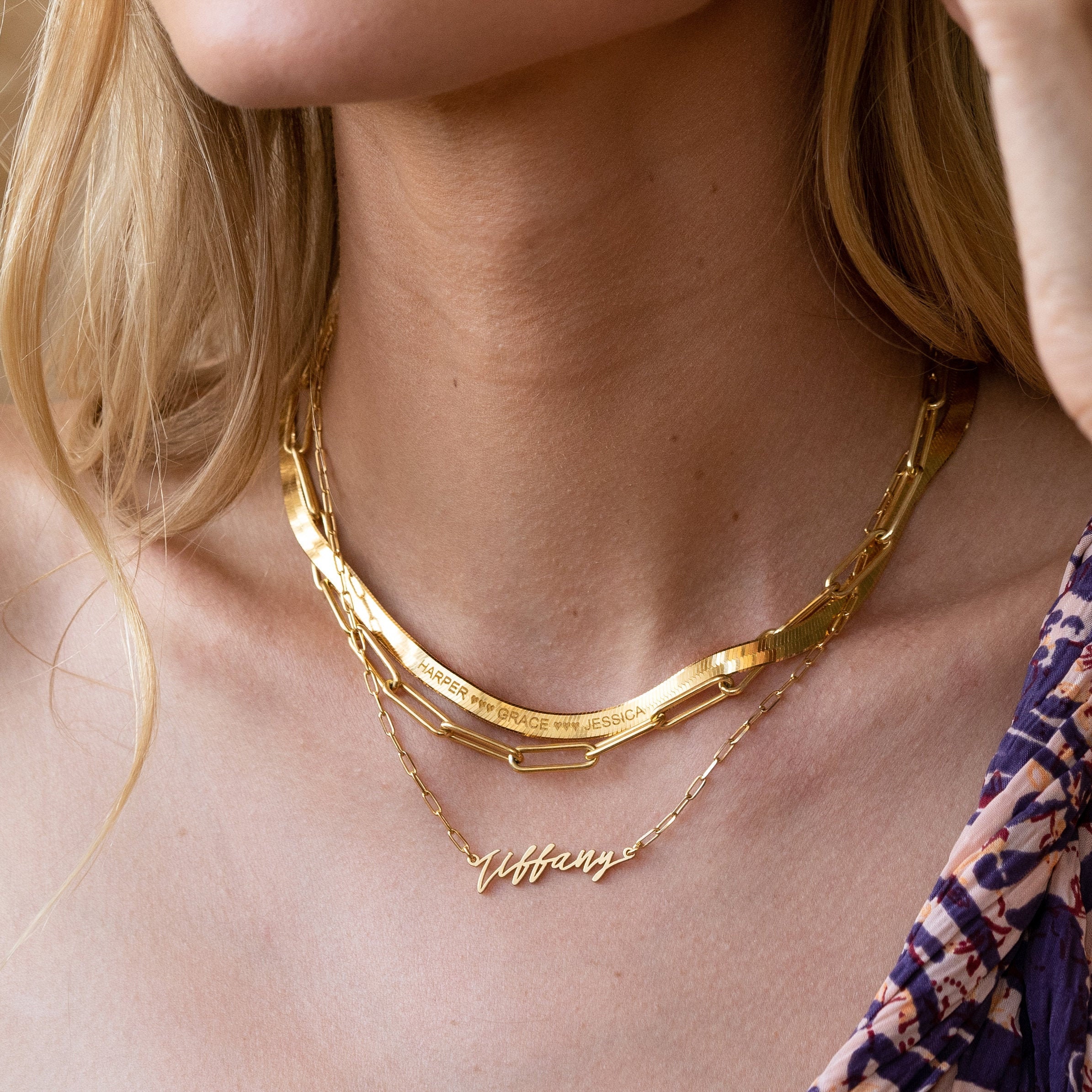 Large Paperclip Chain Necklace - Gold Vermeil - Oak & Luna