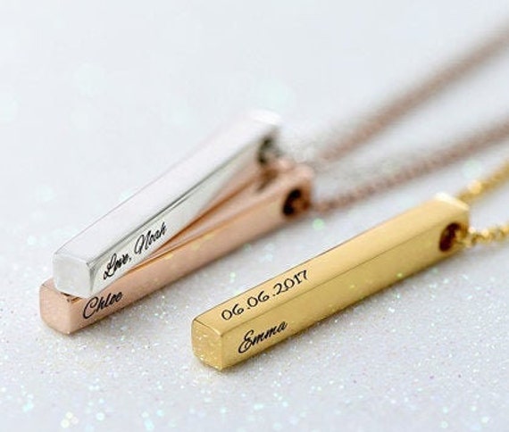 Engraved 2024 diamond necklace