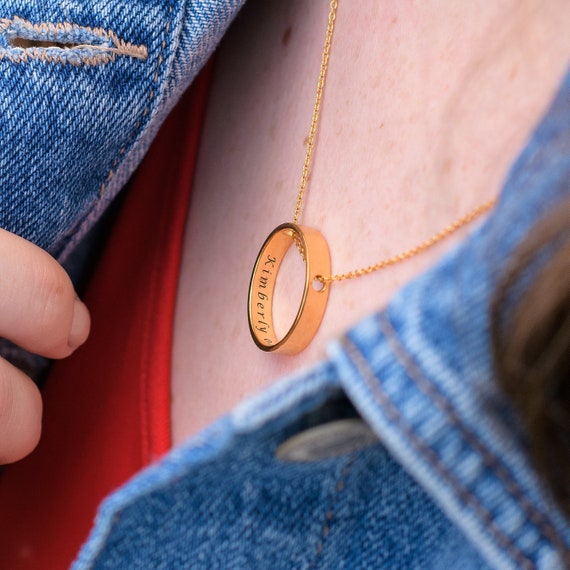 Oak&Luna Personalized Initial Lock Necklace