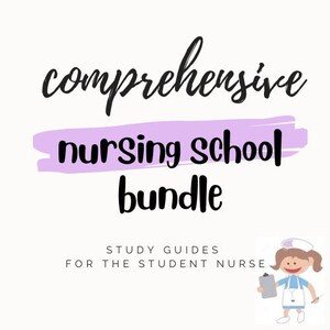 Bundle - Comprehensive Nursing School Study Guides | Nursing Notes - Etsy