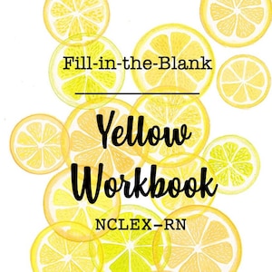 Fill-in-the-Blank Worksheets for NCLEX review | Yellow Workbooks PDF (Based on Mark K)