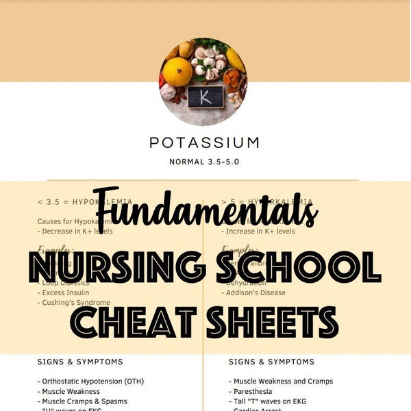 FUNDAMENTALS | FLUIDS + ELECTROLYTES and Common Abbreviations | Nursing Cheat Sheets