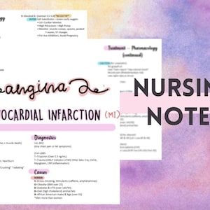Nurse Student Med Surg Cardiology Nursing School Notes PDF digital download