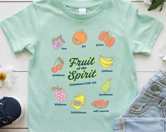 Fruits of the Spirit Shirt, Christian Shirt, Jesus Shirt, Fruit of the Spirit, Fruits of the Spirit Kids Shirt, Bible Verse, Galatians 5:22
