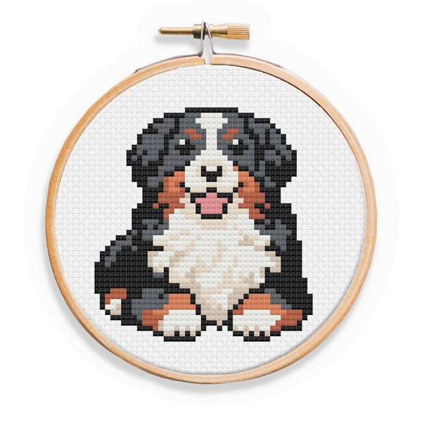 Bernese Mountain Dog Cross Stitch Pattern - Berner Dog - 3-4" Cross Stitch - Fast and Easy Cross Stitch Pattern for Beginners