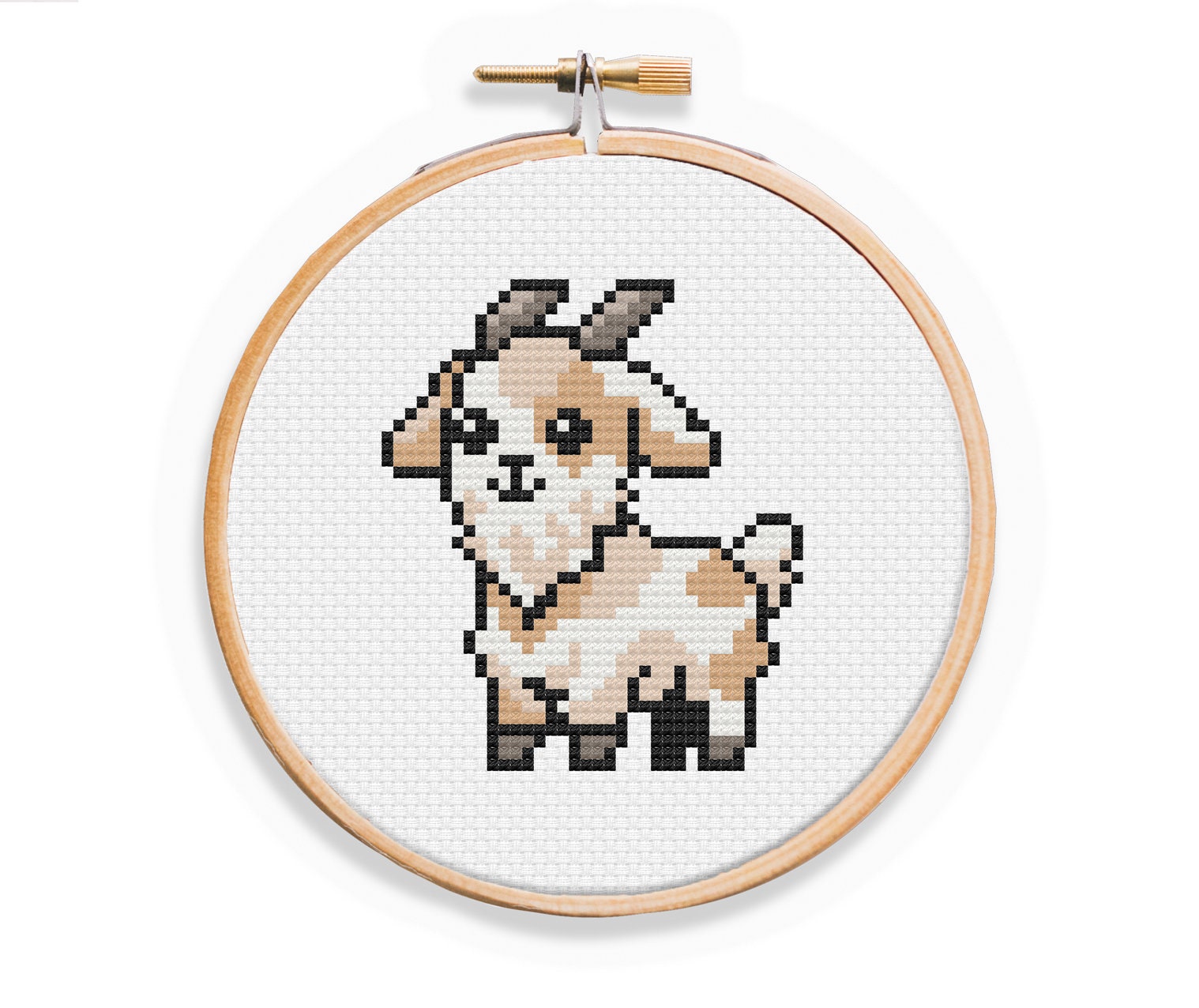 Goat Cross Stitch Pattern Farm Animal Cross Stitch Pattern Cute Bearded