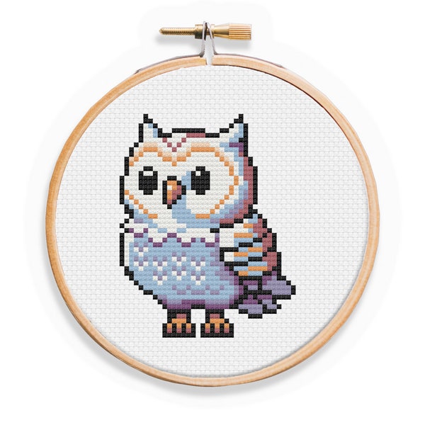 Snowy Owl Cross Stitch Pattern - Cute White Owl Cross Stitch Pattern - Bird Cross Stitch - Easy Cross Stitch Pattern for Beginners