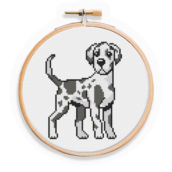 Great Dane Cross Stitch Pattern - Tiny Cute Great Dane pattern - 4-5" Cross Stitch - Fast and Easy Cross Stitch Pattern for Beginners