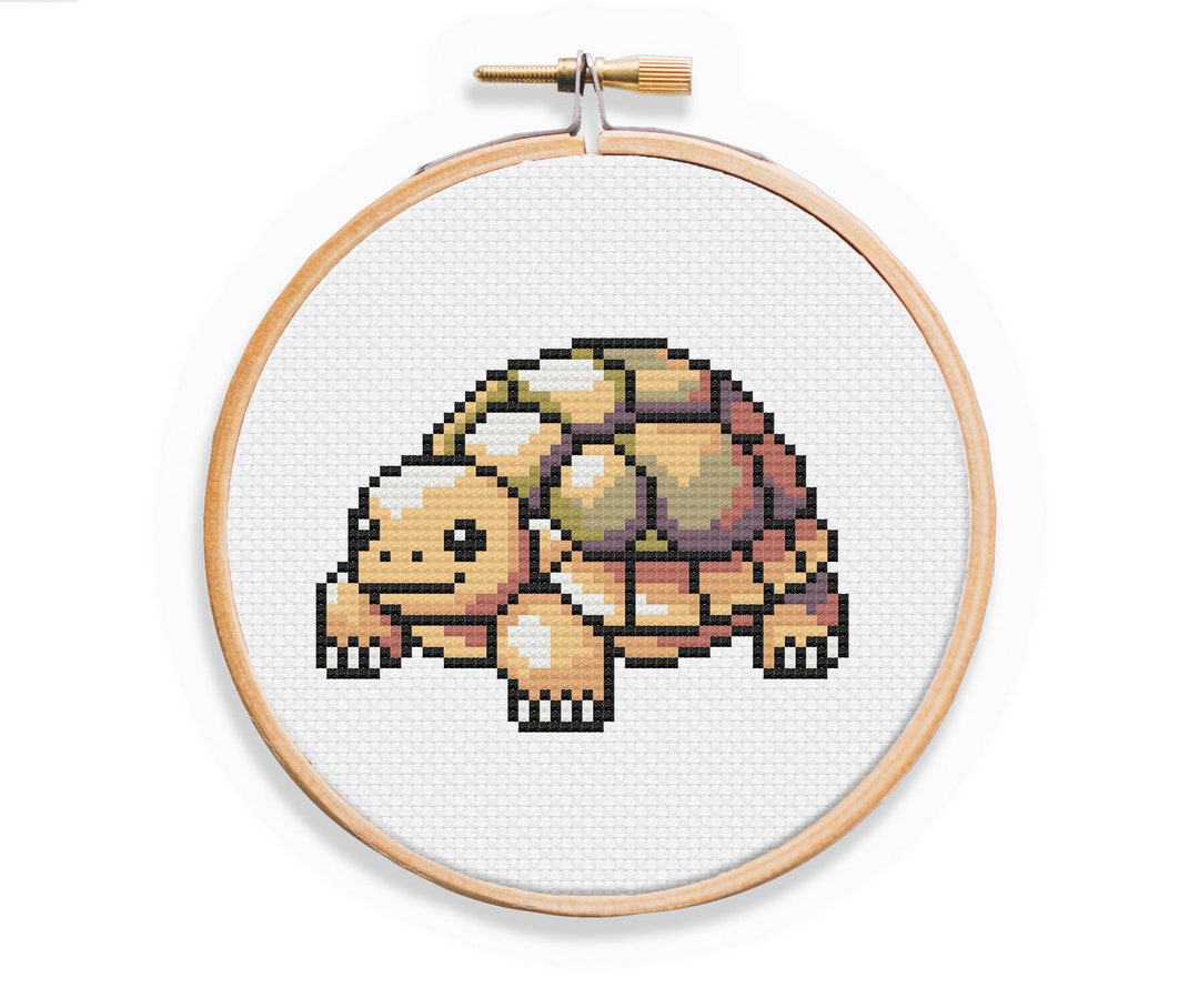 Turtle Cross Stitch Pattern Little Cute Turtle Cross Stitch Pattern ...