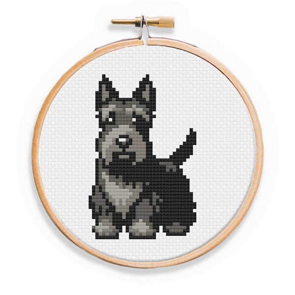 Scottish Terrier Cross Stitch Pattern - Scotch Terrier Dog Cross Stitch 3" Cross Stitch - Fast Easy Cross Stitch Pattern for Beginners