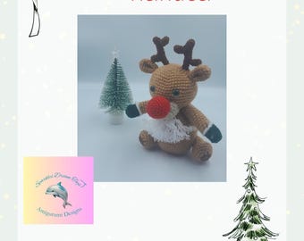 Reindeer Crochet Pattern: Amigurumi Christmas Decor (PDF Pattern)