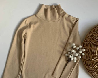 black turtleneck onesie baby