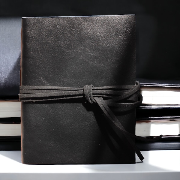 Black Vegan Leather Journal