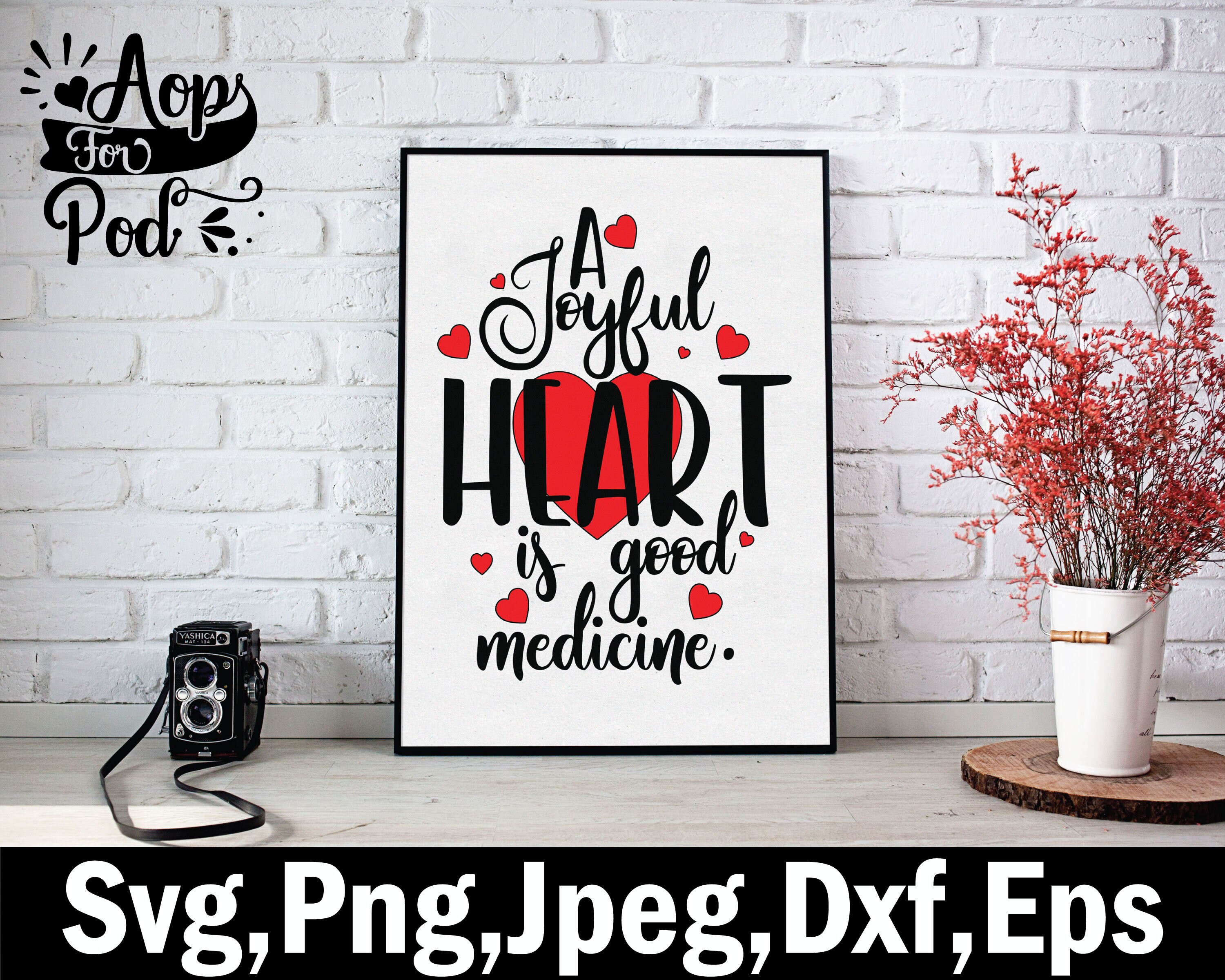 Ein fröhliches Herz ist eine gute Medizin SVG Sprichwörter Etsy