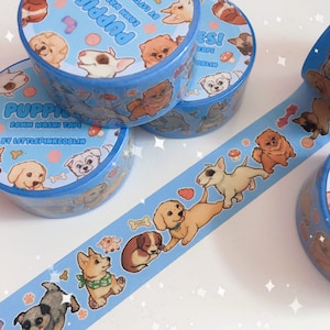 Nastro washi con motivo cuccioli da 20 mm
