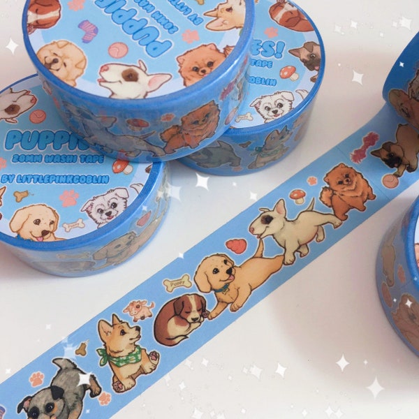 Puppies Design 20mm Washi Tape