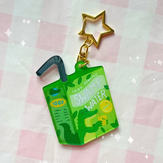Swamp Water Keychain Approved by Alligators Goblincore Reptile Etsy