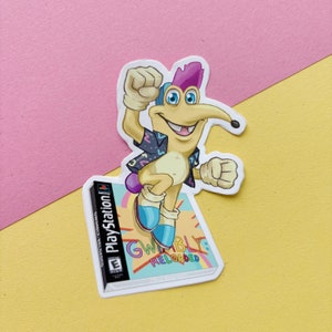 Gwimbly: Sticker vinyle rechargé créatures souriantes amis de dessins animés