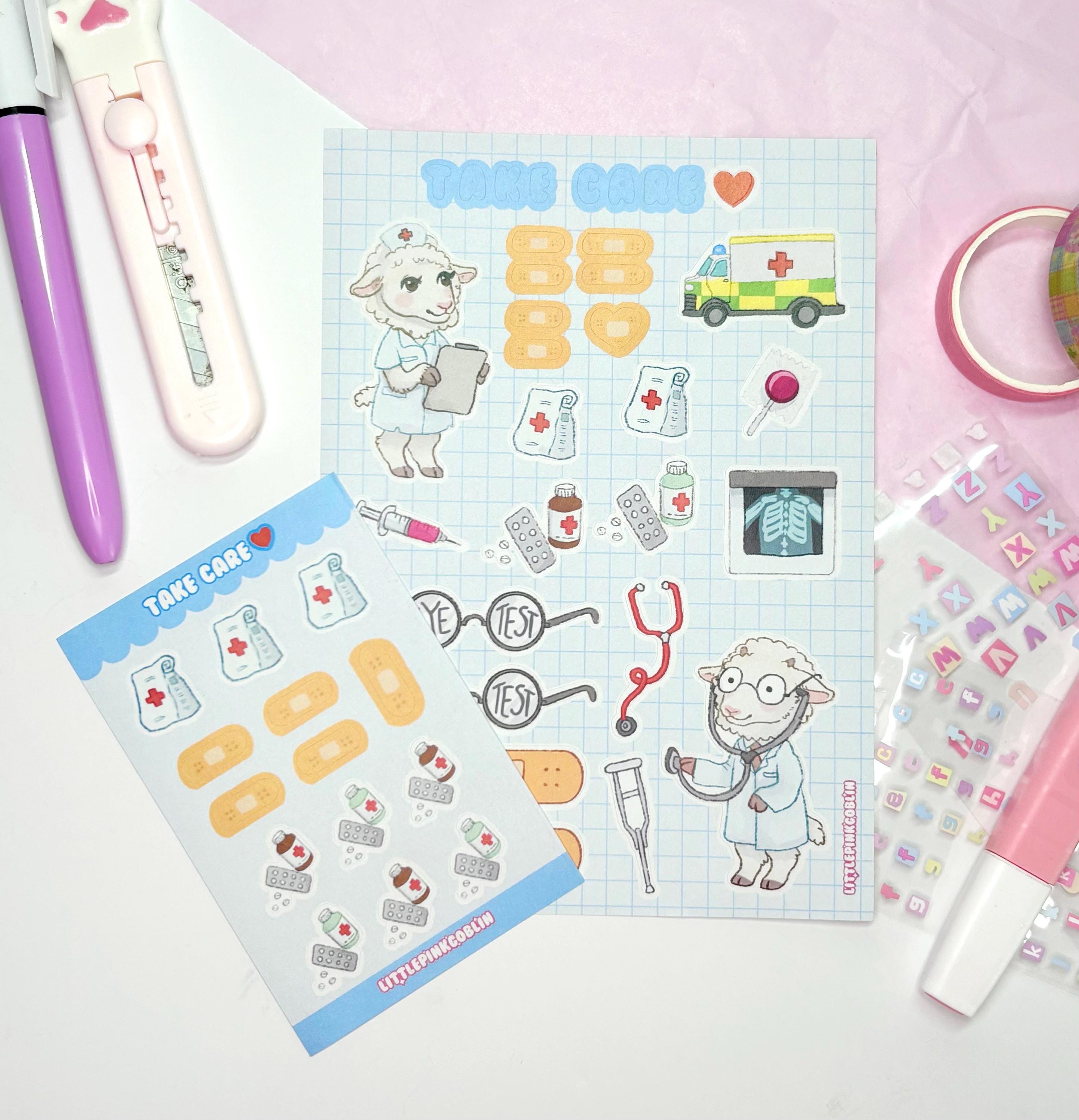 Doctors Hospital Appointments Planuary Planner Stickers A6 Premium Paper Sticker Sheet for Planning and Journalling