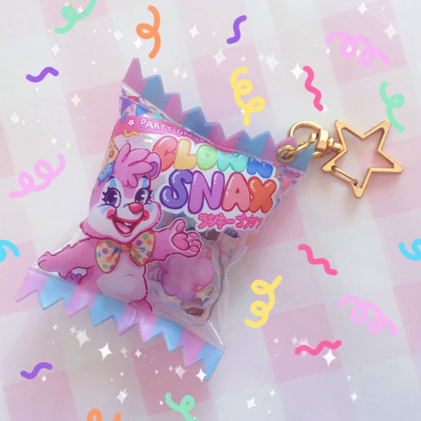 Clown Snax Clowncore acrylique charme sac de bonbons porte-clés
