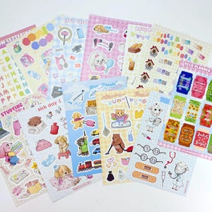Bundle Randomly Selected Planuary Planner Stickers A6 Premium Paper Sticker Sheet for Planning and Journalling