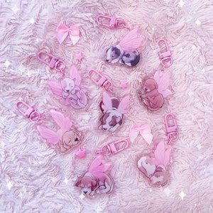 Sleeping Pups Fairy Keychains Kawaii Fairycore Accessories