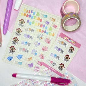 Money Budget Expenses Bills Planuary Planner Stickers A6 Premium Paper Sticker Sheet for Planning and Journalling