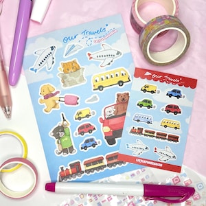 Travelling Planuary Planner Stickers A6 Premium Paper Sticker Sheet for Planning and Journalling