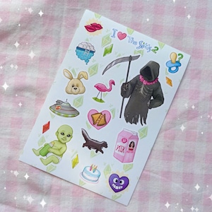 The Sims 2 Themed A6 Vinyl Sticker Sheet