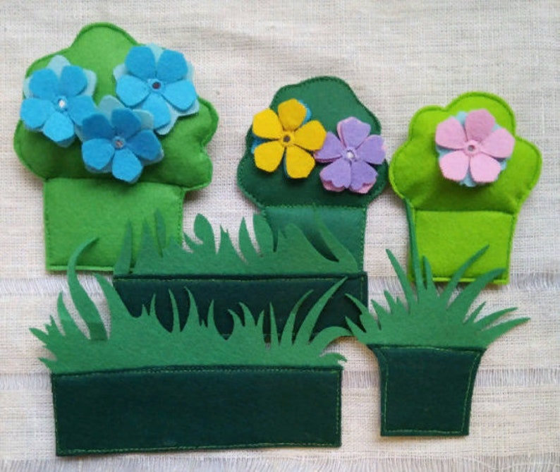Felt garden set My Felt Garden toy box vegetables play garden Etsy