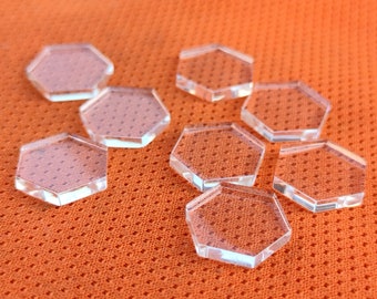 Crystal Quartz, Calibrated Hexagon Both Side Flat, AAA Grade, Calibrated Gemstones, Jewelry Making Supplies All Size Available