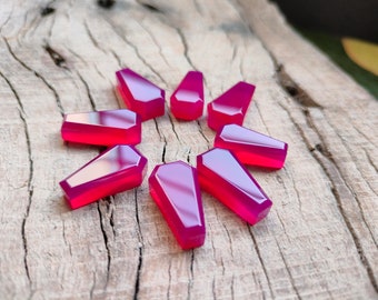 Pink Chalcedony Coffin Cabochon: Natural Gemstone for Jewelry Making